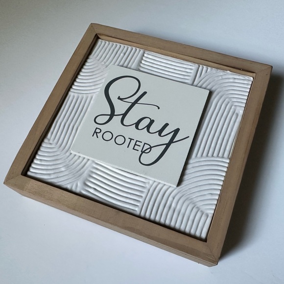 Brand NEW Minimalistic Modern Stay Rooted Inspirational Wall Art Decor - Picture 2 of 7